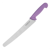 Hygiplas Serrated Pastry Knife Purple - 10&quot;