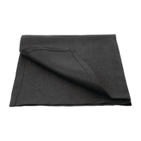 Olympia Linen Table Napkin Black 400x400mm (Pack of 12)