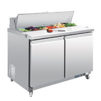 Polar U-Series 2 Door Prep Counter Fridge 405Ltr