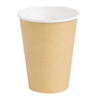 Fiesta Recyclable Takeaway Coffee Cups Single Wall Brown 340ml (Pack of 1000)