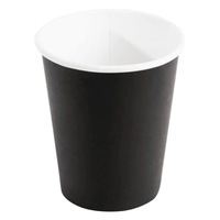 Fiesta Recyclable Takeaway Coffee Cups Single Wall Black 225ml (Pack of 50)