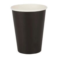 Fiesta Recyclable Takeaway Coffee Cups Single Wall Black 340ml (Pack of 1000)