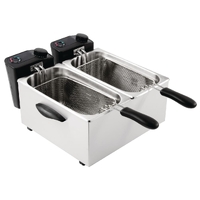 Caterlite Light Duty Twin Tank Twin Basket Countertop Fryer 2x 3.5Ltr