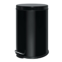 Stainless Steel Pedal Bin Black 20Ltr