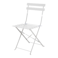 Bolero Grey Pavement Style Steel Folding Chairs (Pack of 2)