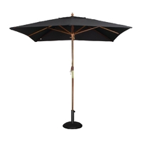 Bolero Square Outdoor Umbrella 2.5m Black