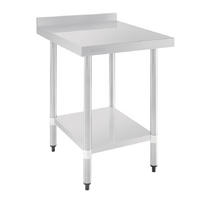 Vogue Stainless Steel Table with Upstand 700(D)mm