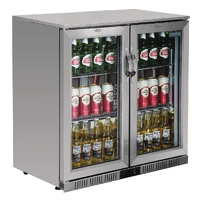 Polar G-Series Counter Back Bar Cooler with Hinged Doors Stainless Steel 208Ltr