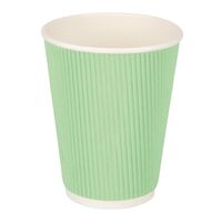 Fiesta Recyclable Takeaway Coffee Cups Ripple Wall Turquoise 340ml (Pack of 500)