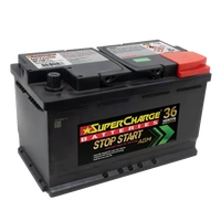 SuperCharge Gold Plus MF77HSS 12V 750CCA 80Ah Car Battery (457T)