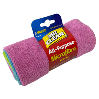 All Purpose Microfibre Cloths - 3 colours - 3Pk