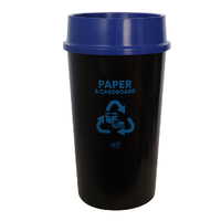Sabco Recycling Bin 60L, Blue lid &amp; Paper &amp; Cardboard sticker applied