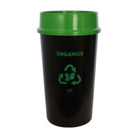 Sabco Recycling Bin 60L, Green lid &amp; Organics sticker applied