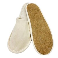 CLOSED-Toe with double-FLAX sole naturally biodegradable,  29cm, wheat colour, in craft paper ENVELOPE
