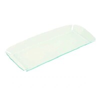 Acrylic Amenities Tray with green tint, rectangular, 258L / 140W / 27Hmm