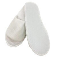 Slippers in Terry Cotton Towelling, Slimline, Open-toe, 3mm EVA sole, 28 x 11cm (ctn 100)
