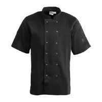 Whites Vegas Unisex Chef Jackets Short Sleeve Black